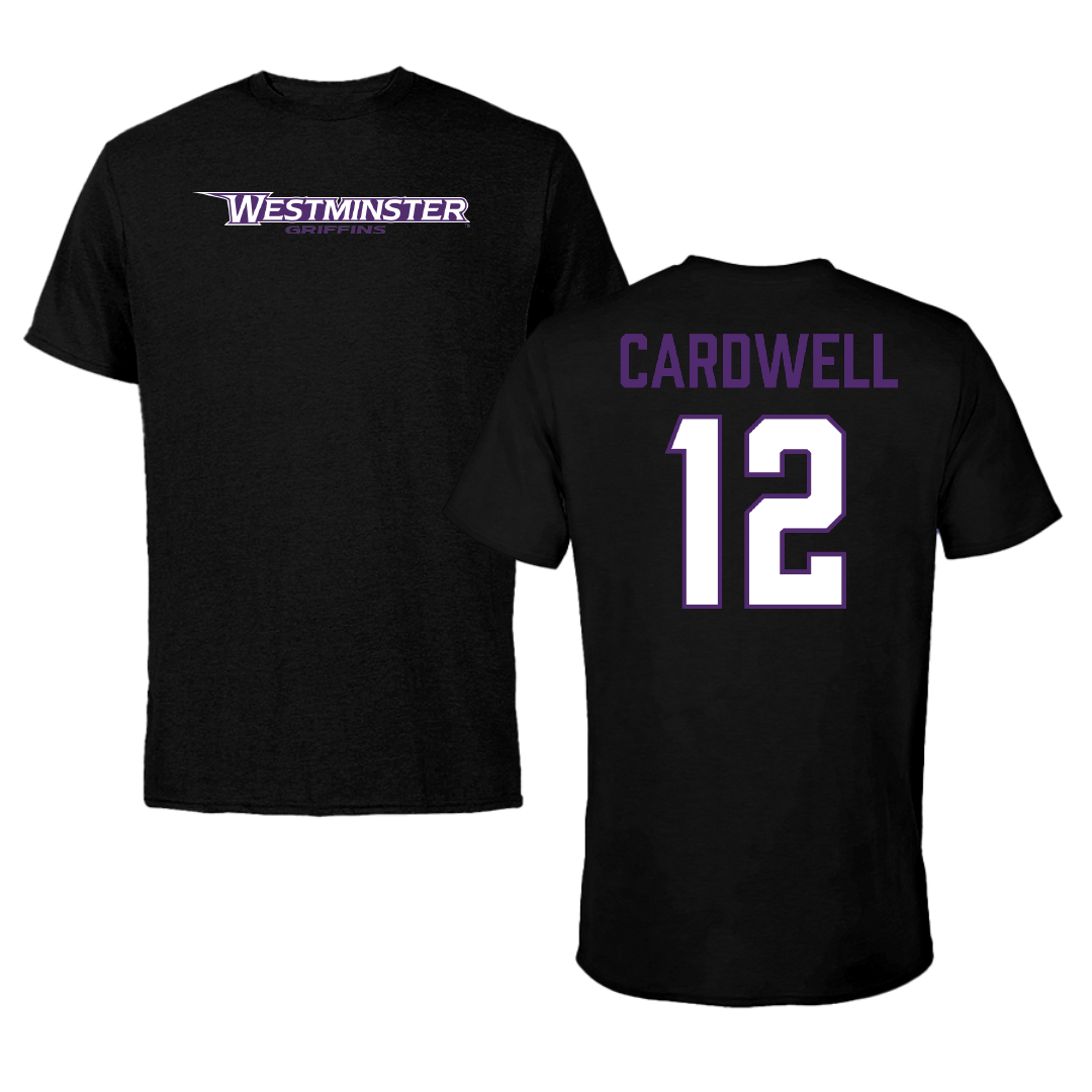 Westminster University (Utah) Soccer (M) Black Griffins Tee - #12 Jack Cardwell