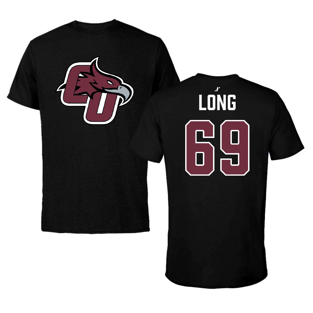 Cumberland University Football Black Tee - #69 Noah Long
