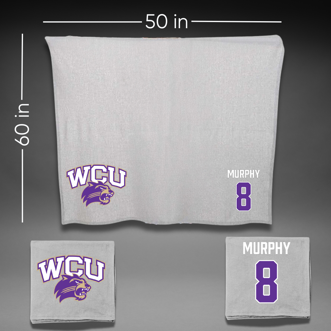 Western Carolina University Softball Gray Blanket - #8 Emily Murphy