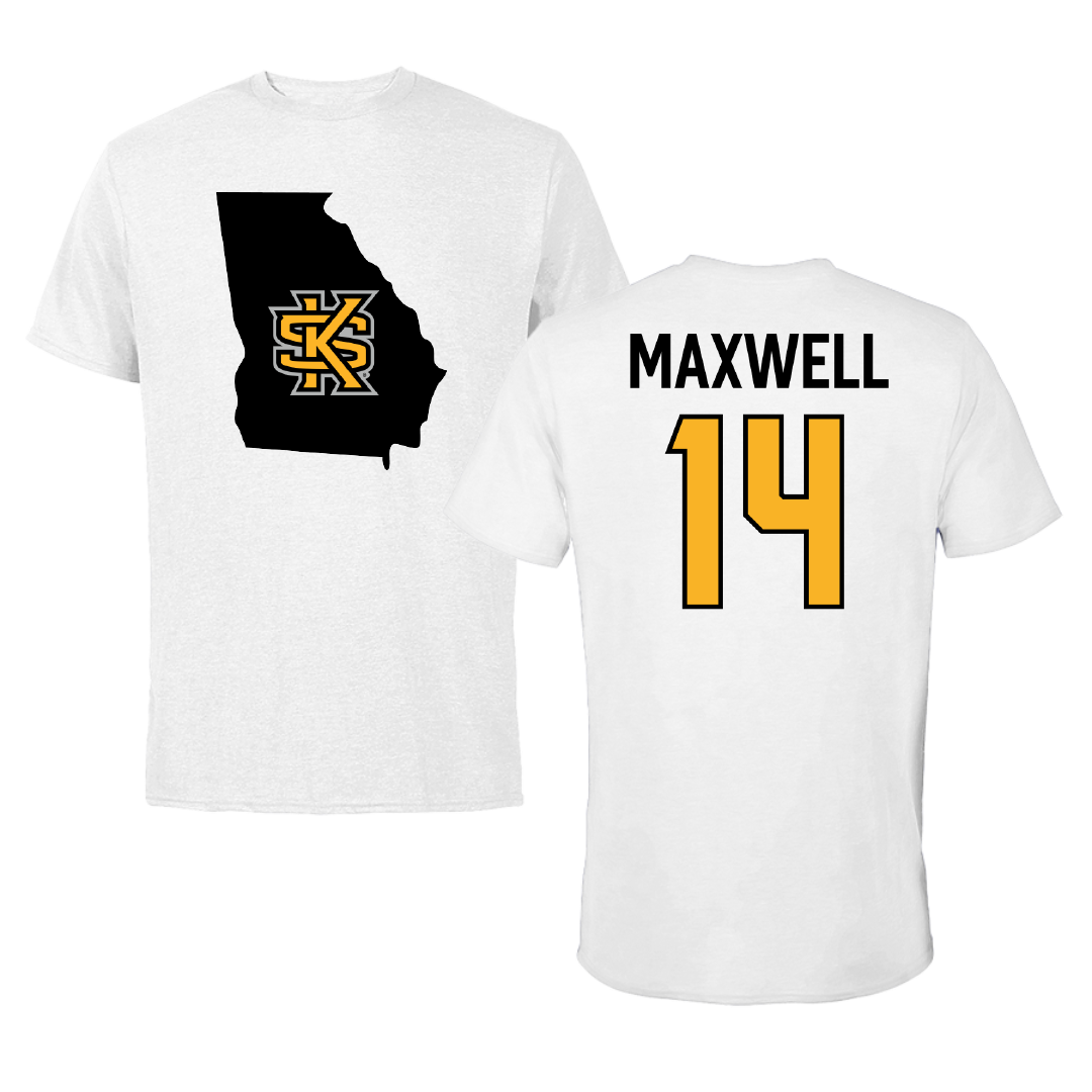 Kennesaw State University Lacrosse White State Tee - #14 Addelyn Maxwell