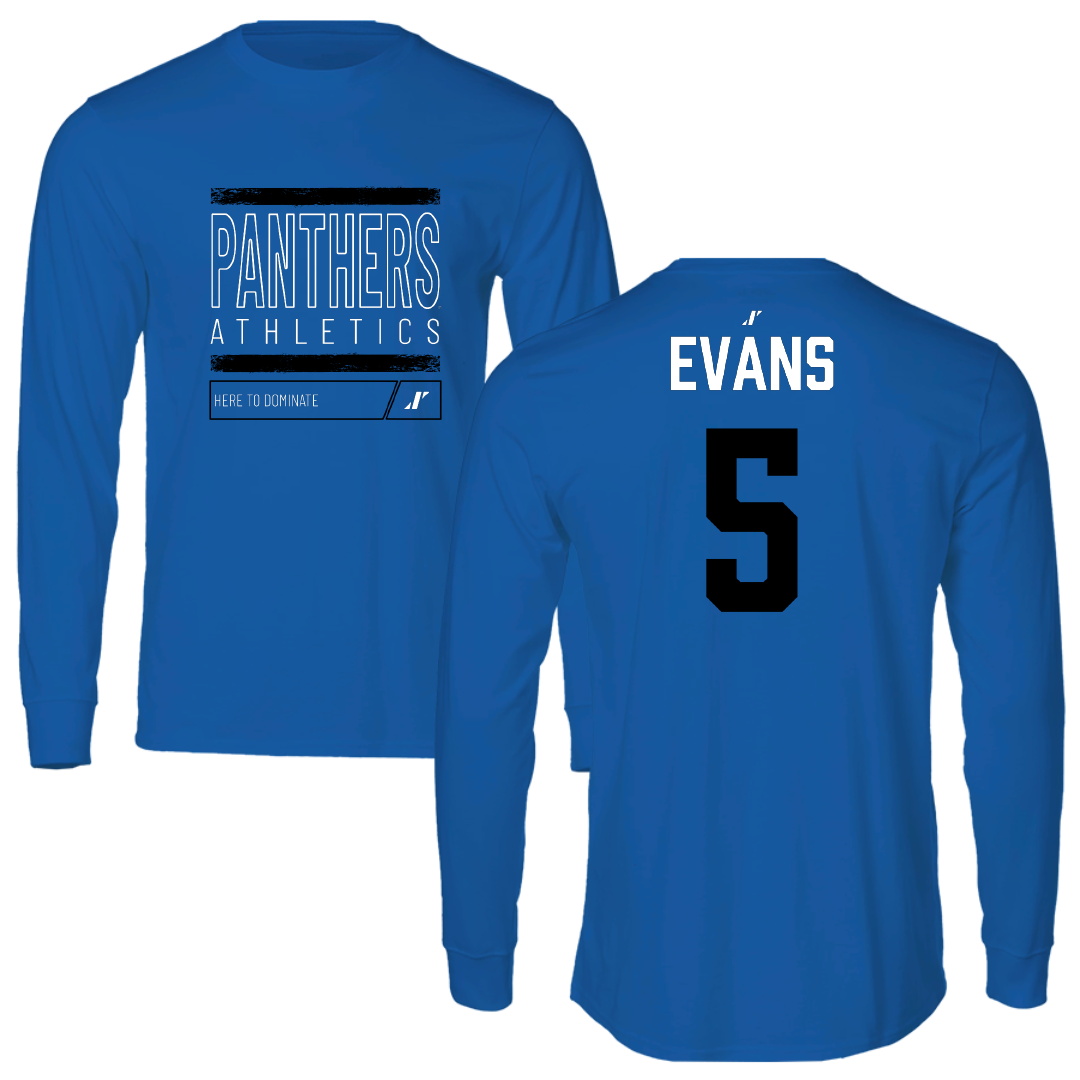 Georgia State University Baseball Blue Dominate Performance Long Sleeve - #5 Joshua Evans