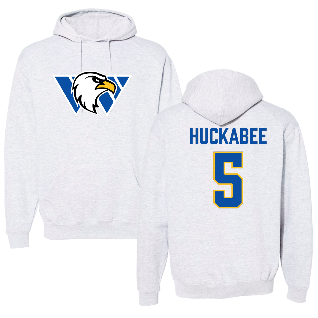 Williams Baptist University Softball Light Gray Hoodie - #5 Olivia Huckabee