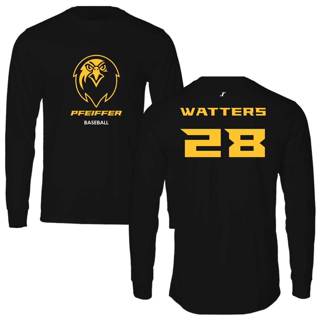 Pfeiffer University Baseball Black Long Sleeve - #28 Graham Watters