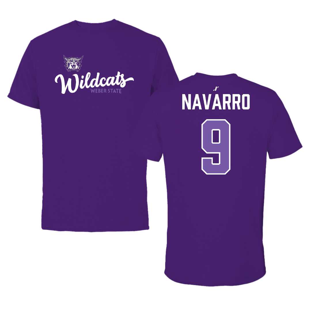 Weber State University Softball Purple General Tee - #9 Raina Navarro