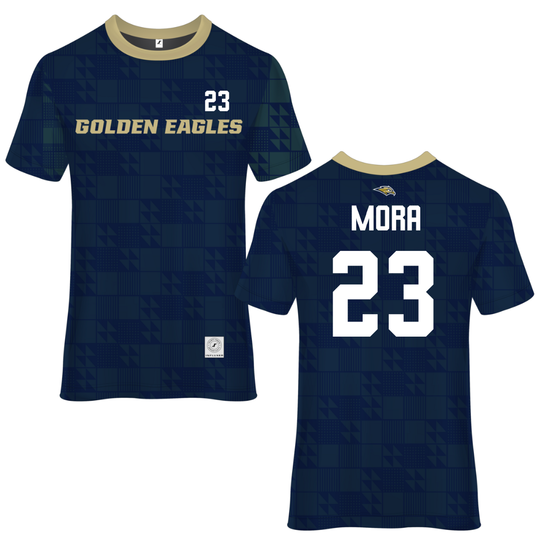 Oral Roberts University Navy Soccer Jersey - #23 Omar Mora