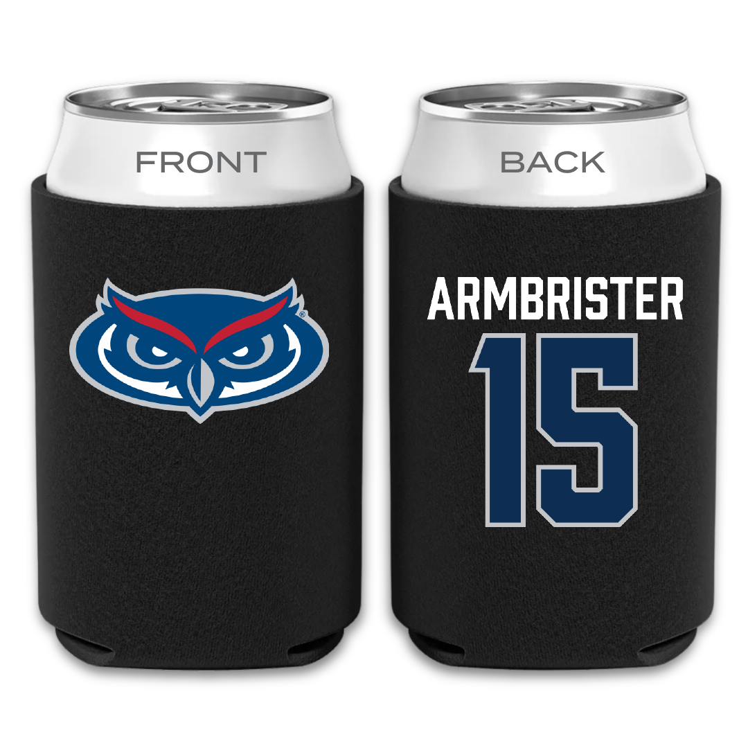 Florida Atlantic University Basketball Black Can Cooler - #15 Kayana Armbrister