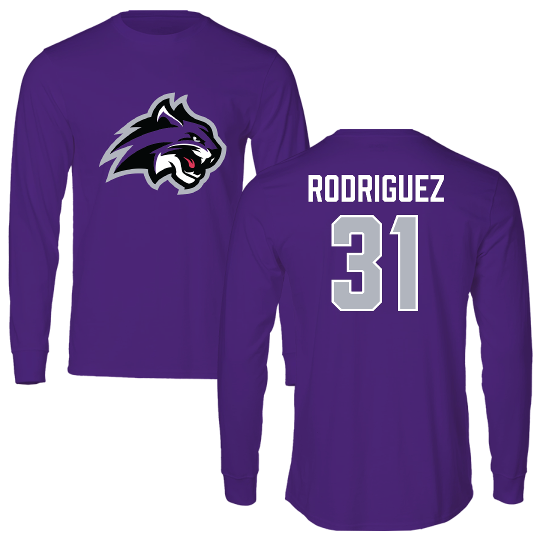 Wiley University Softball Purple Long Sleeve - #31 Jazmine Rodriguez