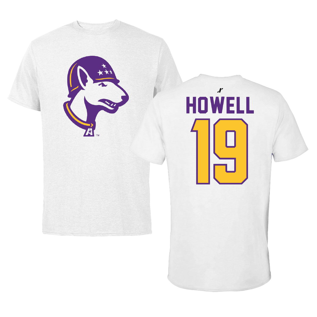 Louisiana State University-Alexandria Softball White Tee - #19 Jillian Howell