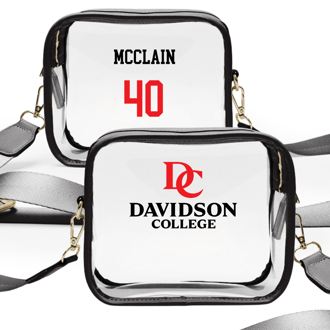 Davidson College Football Black Clear Stadium Bag - #40 Carius McClain