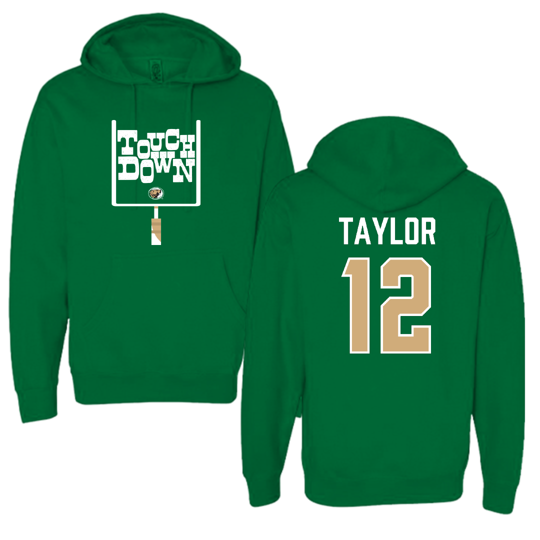 Bemidji State University Football Green Touchdown Hoodie - #12 L'Shawn Taylor