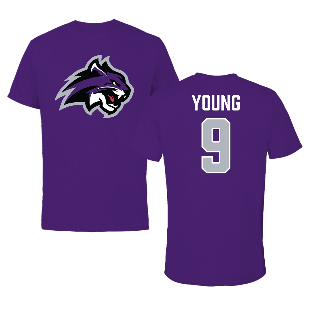 Wiley University Softball Purple Tee - #9 Sabriiyah Young