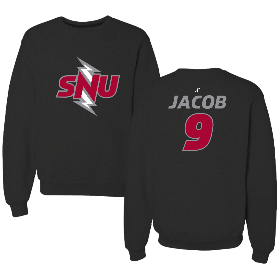 Southern Nazarene University Baseball Black Crewneck - #9 Reid Jacob