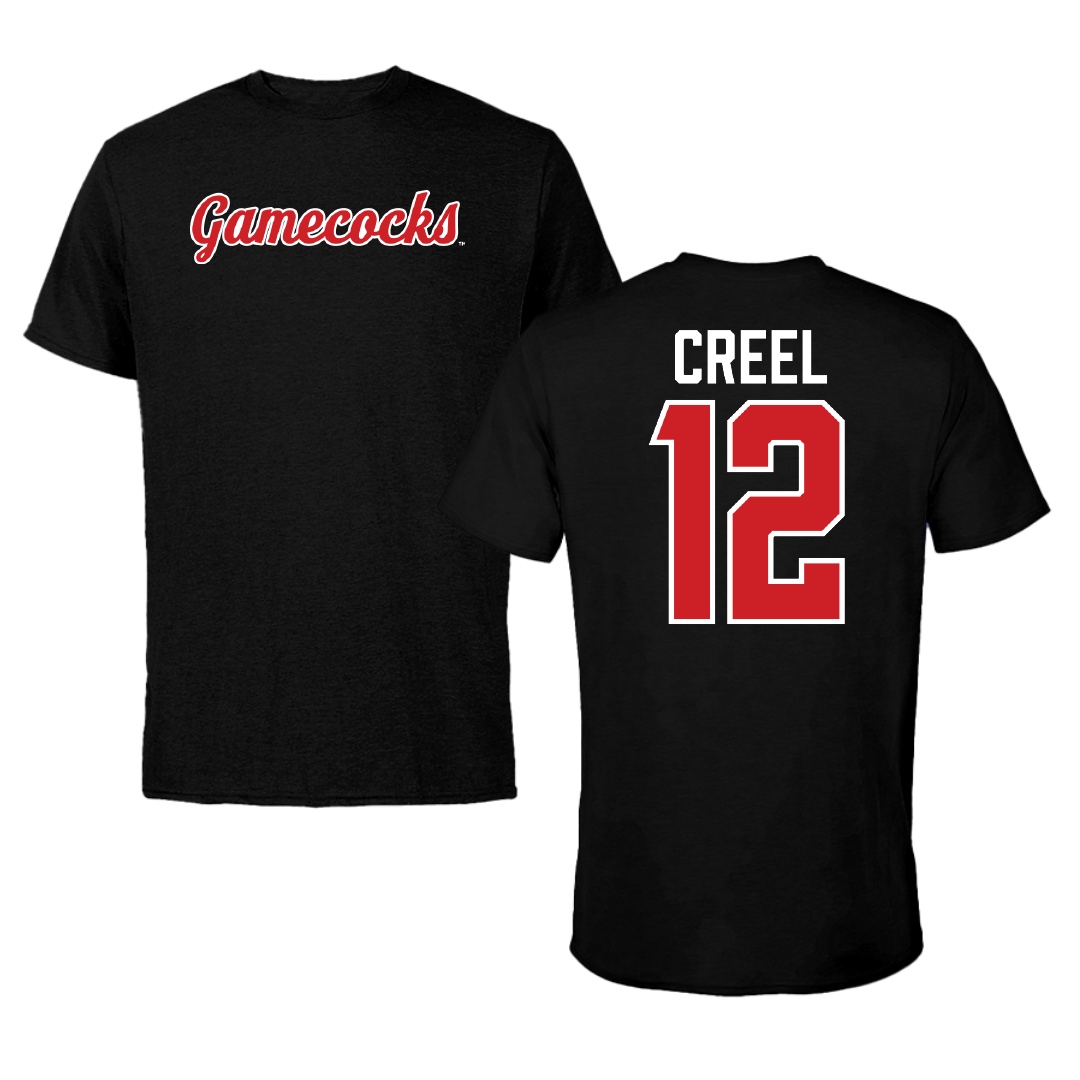 Jacksonville State University Football Black Performance Tee - #12 Caden Creel