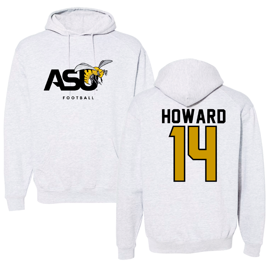 Alabama State University Flag Football Gray Hoodie - #14 Saneah Howard