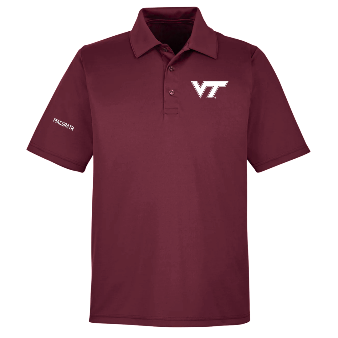 Virginia Tech TF and XC Maroon Polo - Aidan MacGrath