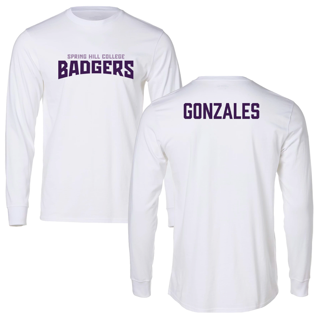 Spring Hill College Soccer White Classic Performance Long Sleeve - Josh Gonzales