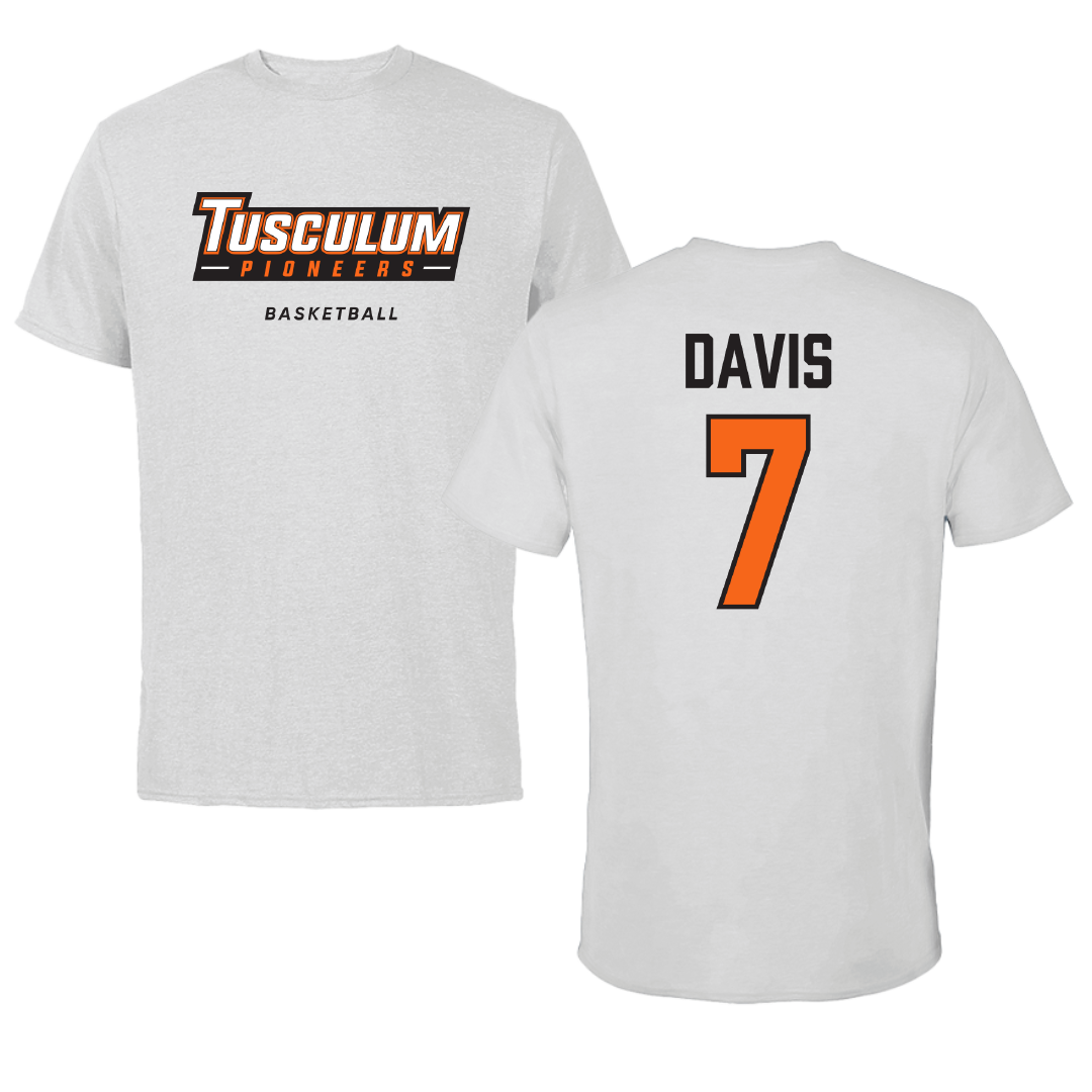 Tusculum University Basketball (M) Light Gray Tee - #7 Jai'Den Davis