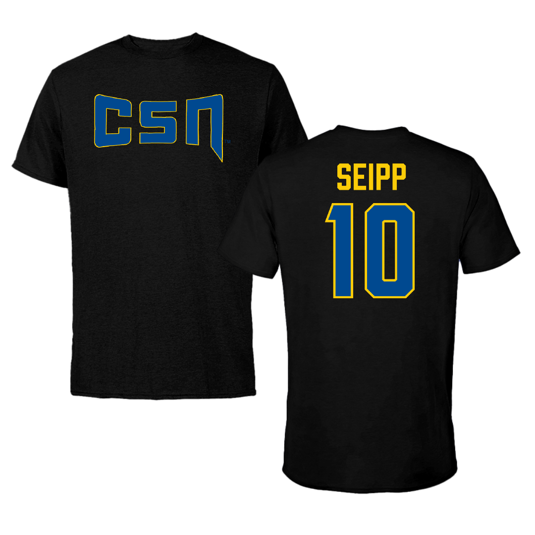 College of Southern Nevada Softball Black Tee - #10 Addison Seipp
