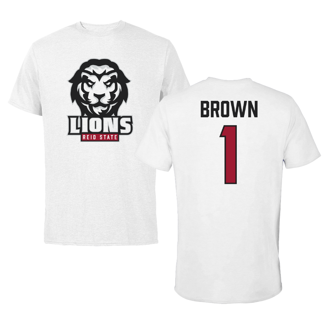 Reid State Community College Softball White Performance Tee - #1 Tiara Brown