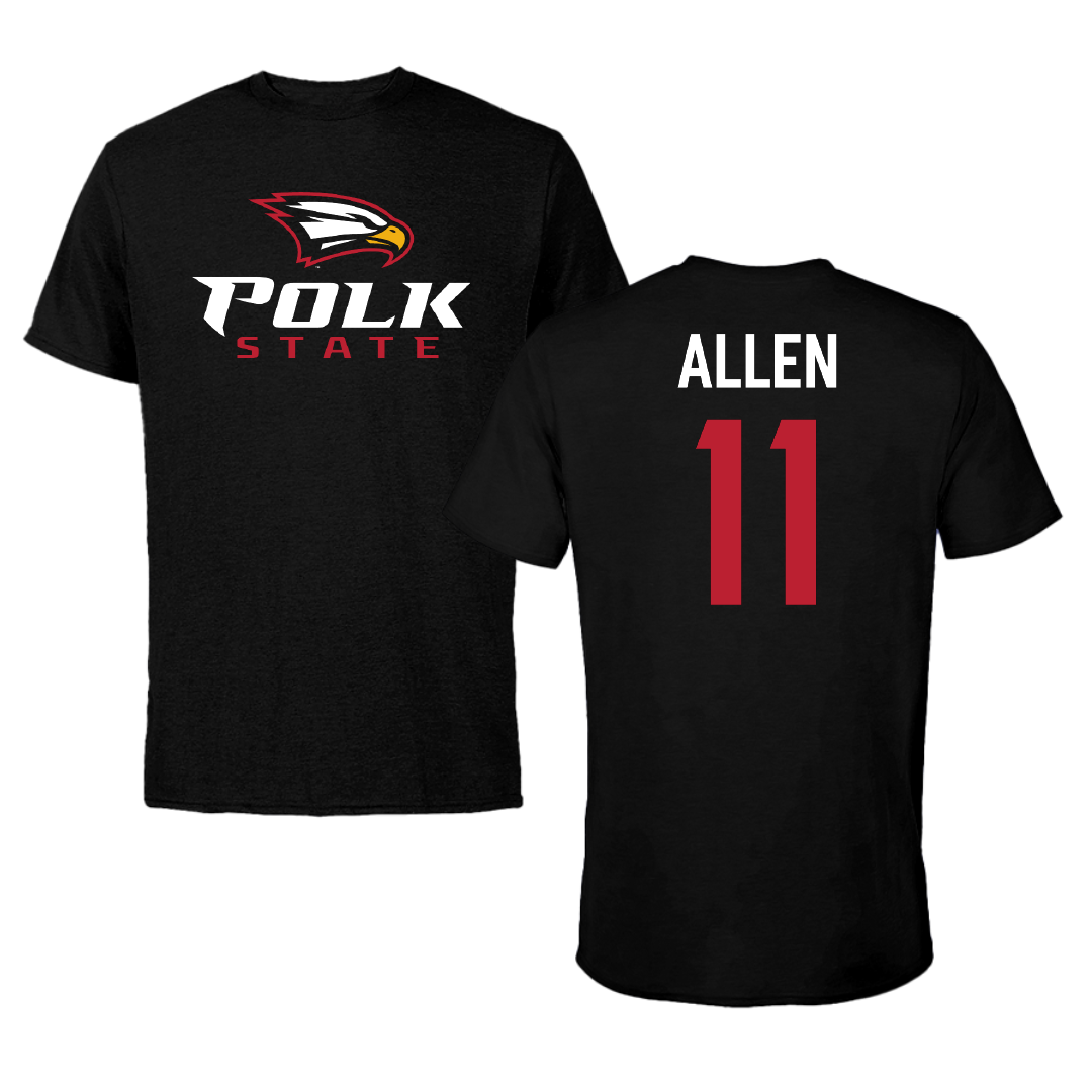 Polk State College Soccer Black Tee - #11 Kaylin Allen
