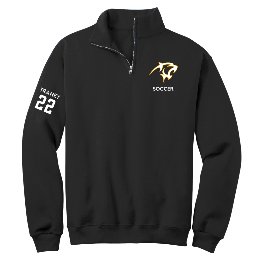 Adelphi University Soccer (W) Black Quarter-Zip - #22 Dylann Trahey