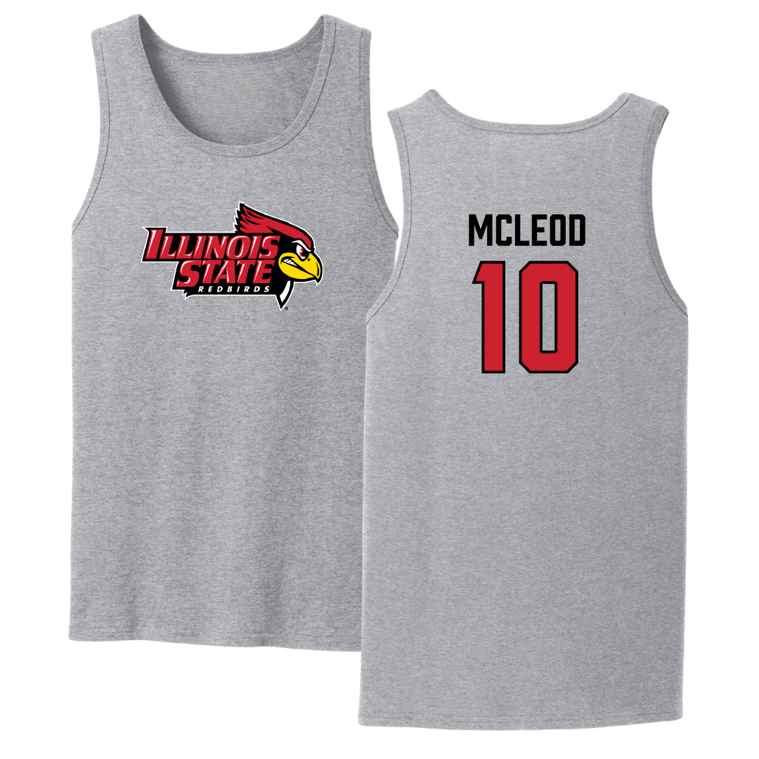 Illinois State University Softball Sport Gray Tank Top - #10 Paige McLeod