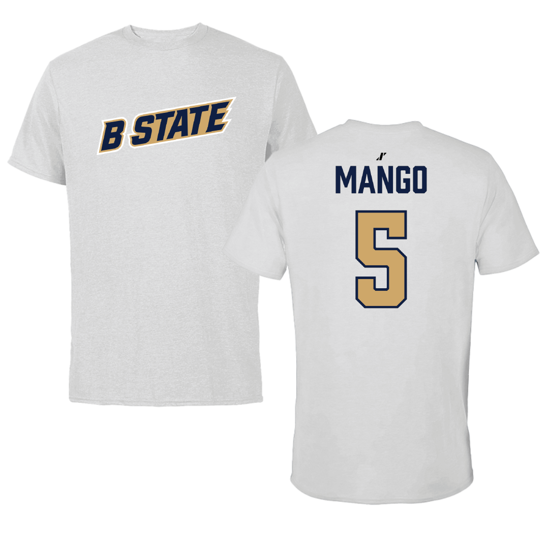 Bluefield State University Football Light Gray Performance Tee - #5 Gregory Mango