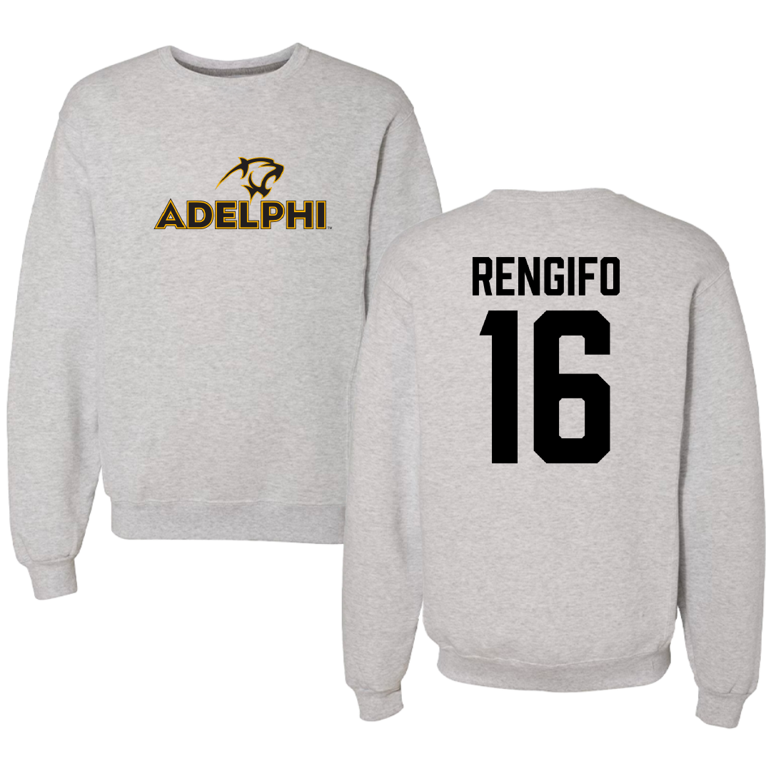 Adelphi University Baseball Gray Crewneck - #16 Giancarlo Rengifo