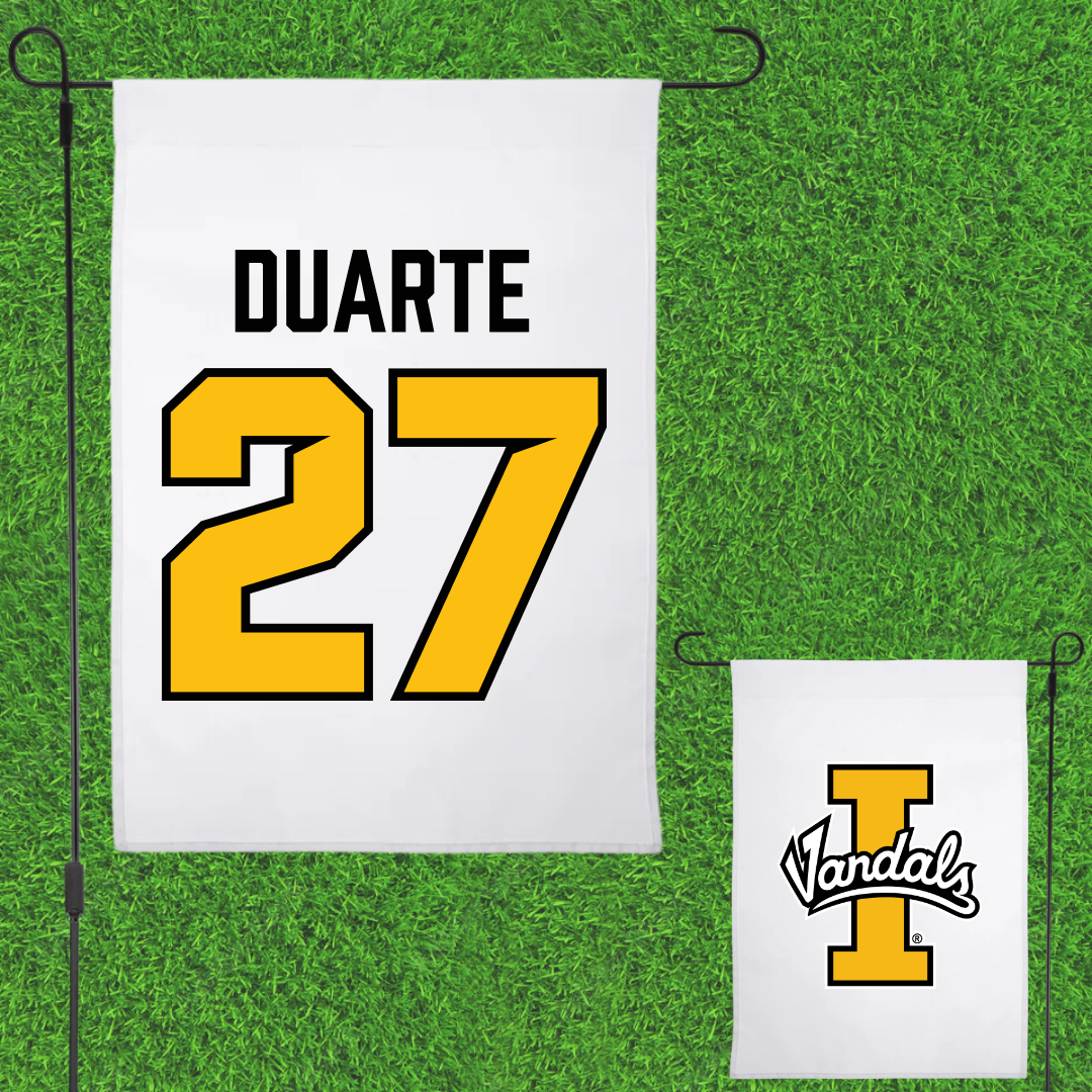 University of Idaho Soccer White Garden Flag - #27 Leslie Duarte