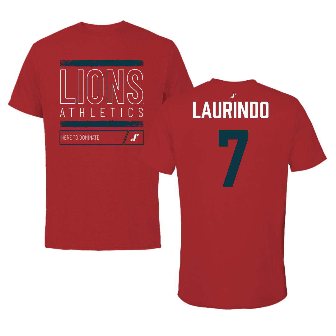 Bethesda University Basketball (M) Canvas Red Dominate Tee - #7 Kaiky Laurindo