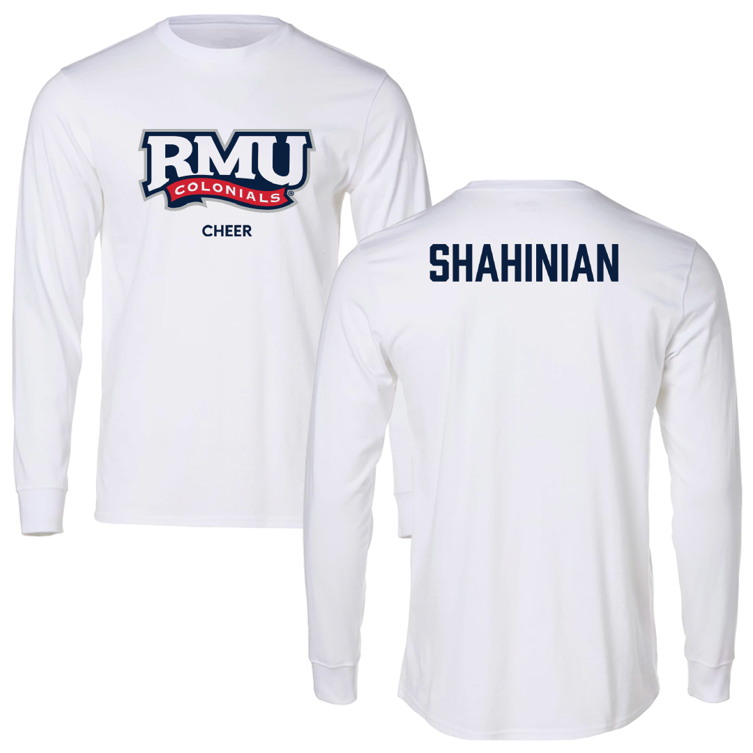 Robert Morris University Cheer White Mascot Long Sleeve - Samantha Shahinian