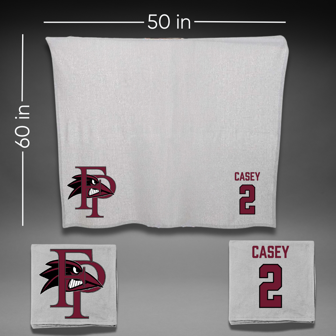 Franklin Pierce University Lacrosse (M) Gray Blanket - #2 Colin Casey
