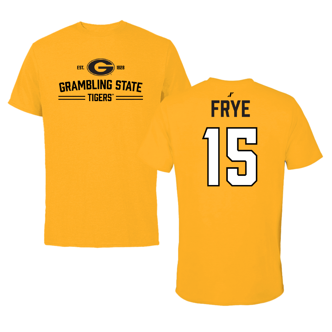 Grambling State University Football Gold General Tee - #15 Ashton Frye