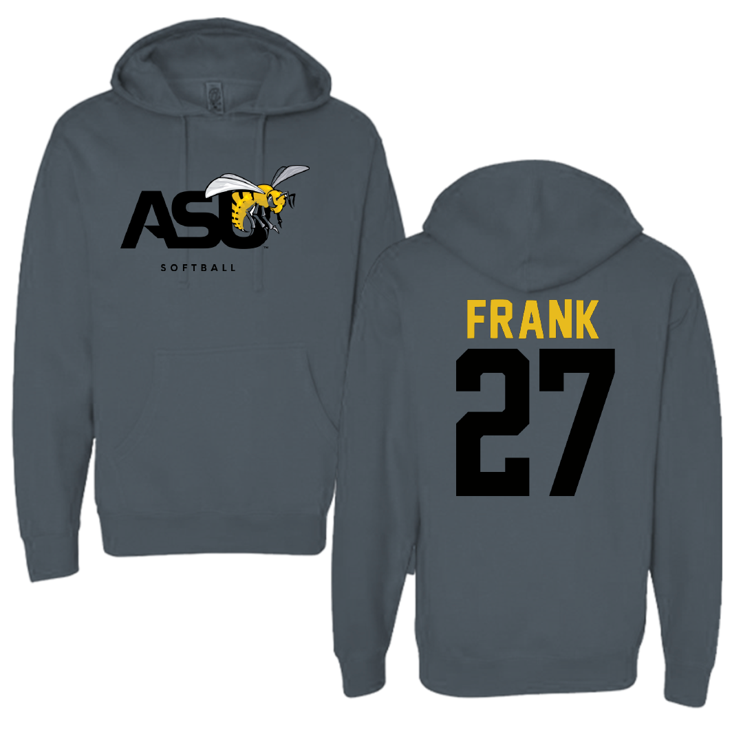 Alabama State University Softball Dark Gray Hoodie - #27 Ayana Frank