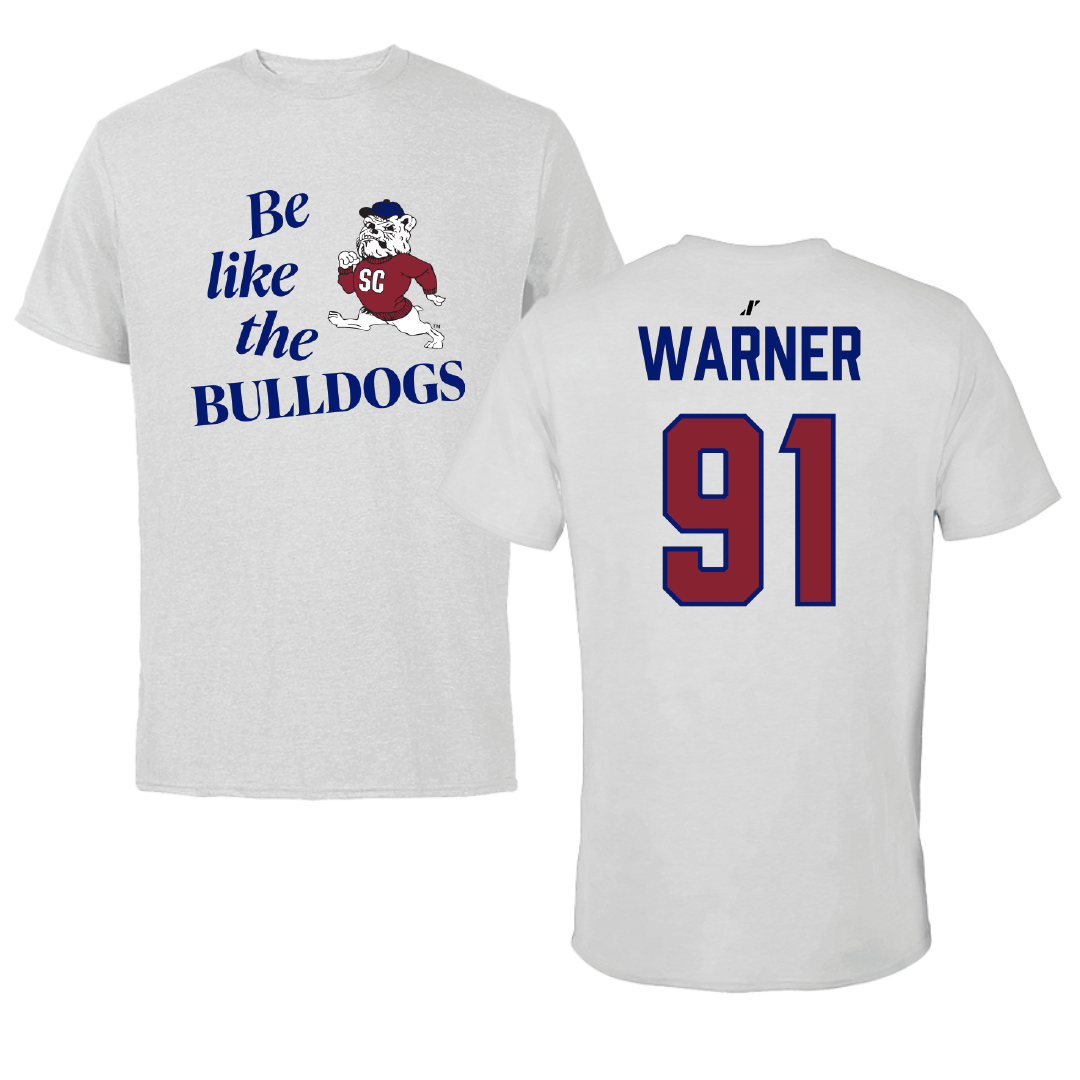 South Carolina State University Football Light Gray Be Like Us Performance Tee - #91 Romarion Warner
