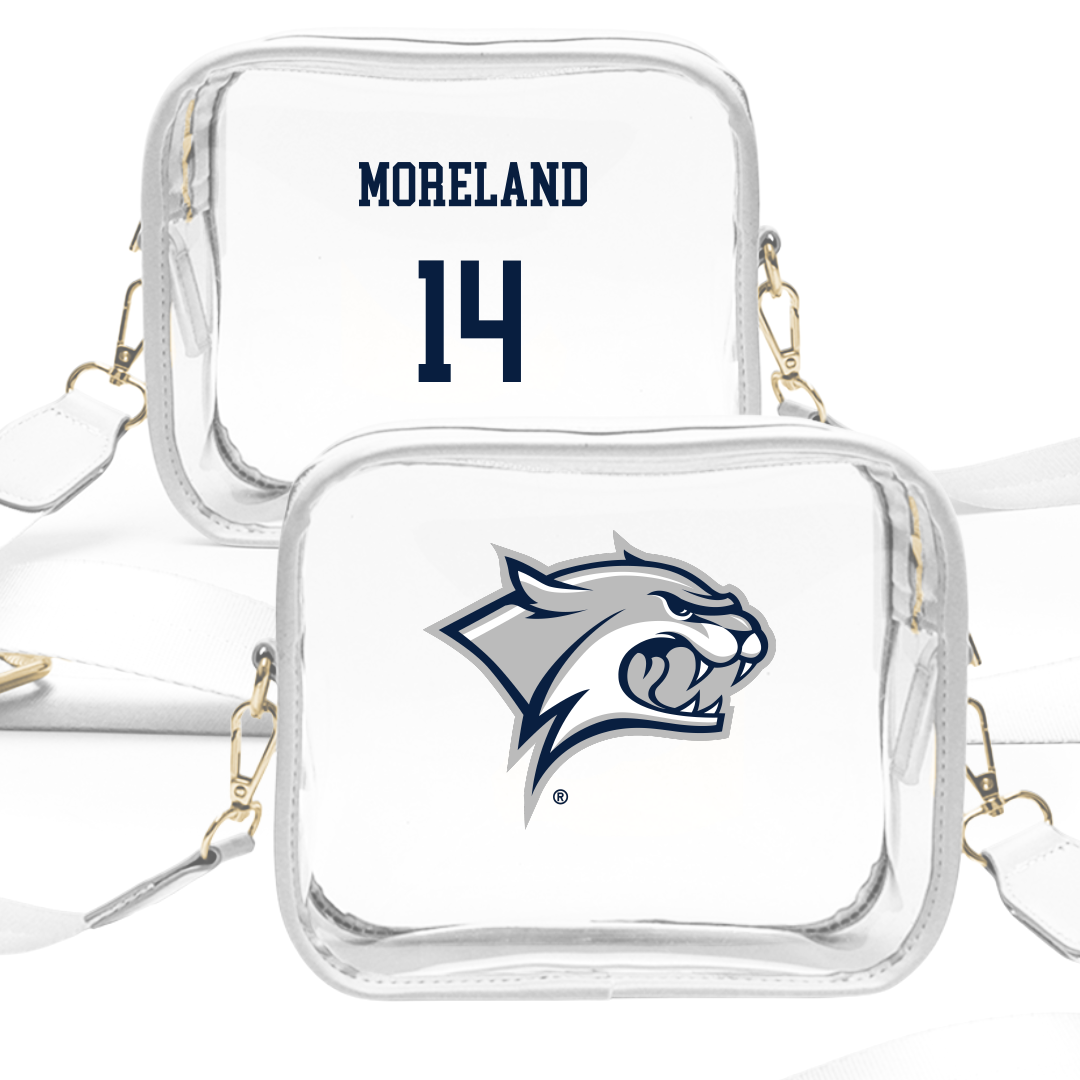 University of New Hampshire Football White Clear Stadium Bag - #14 Duncan Moreland