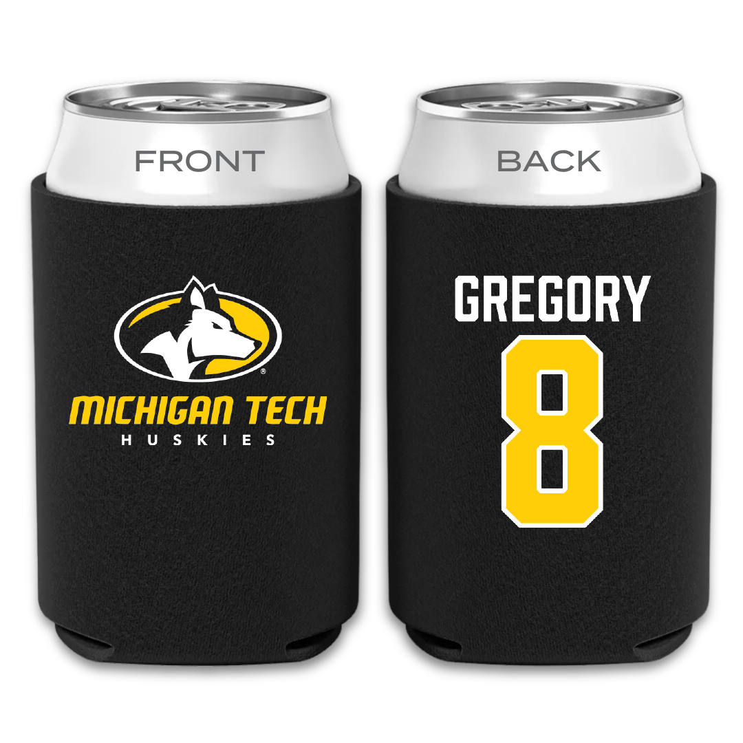 Michigan Technological University Football Black Can Cooler - #8 Asher Gregory