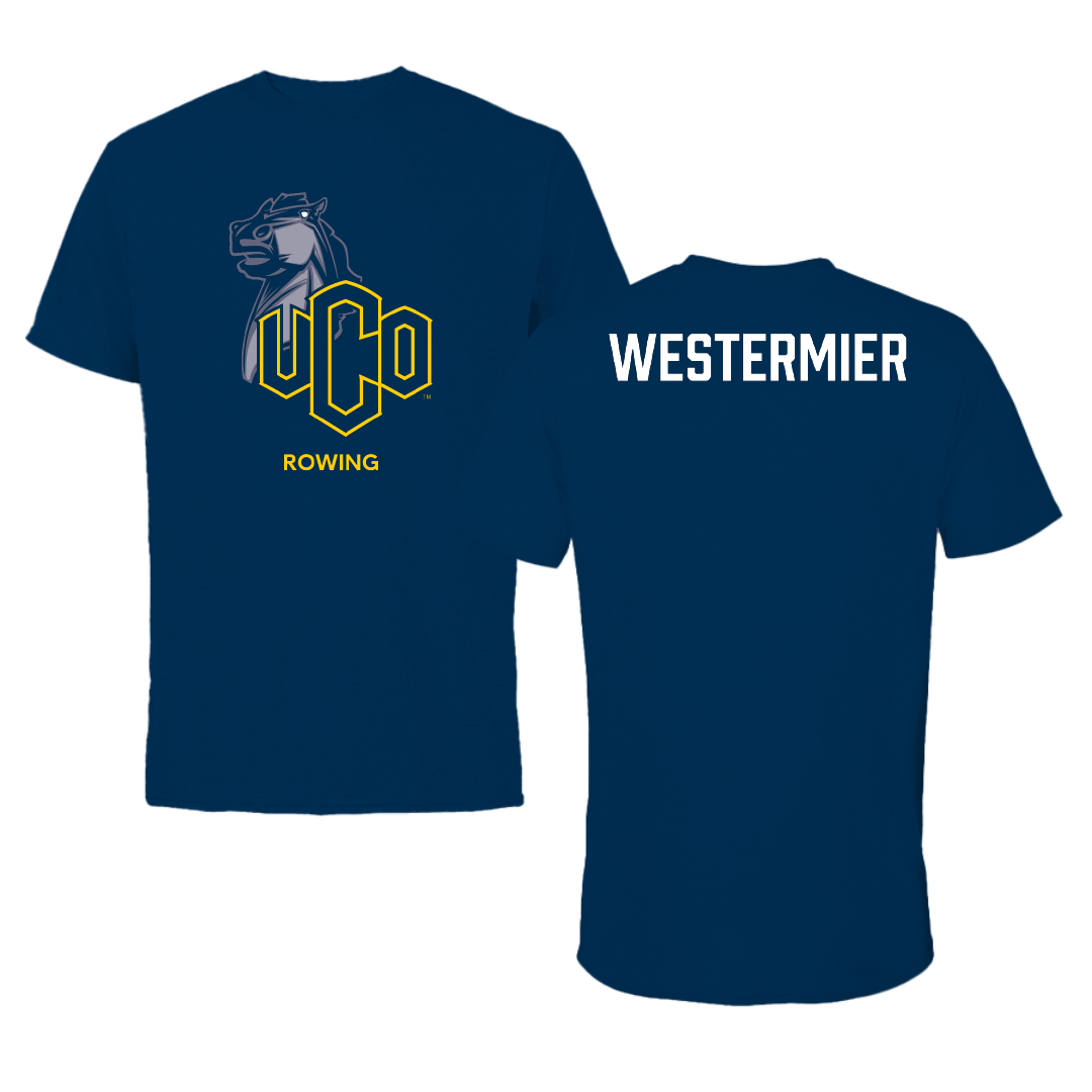 University of Central Oklahoma Rowing (W) Navy Tee - Tierney Westermier