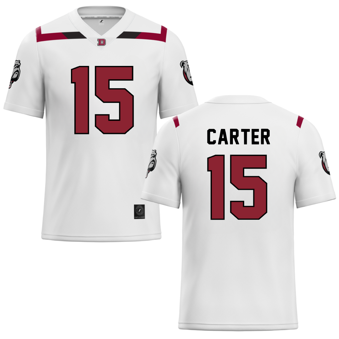 Dean College White Football Jersey - #15 Chris Carter