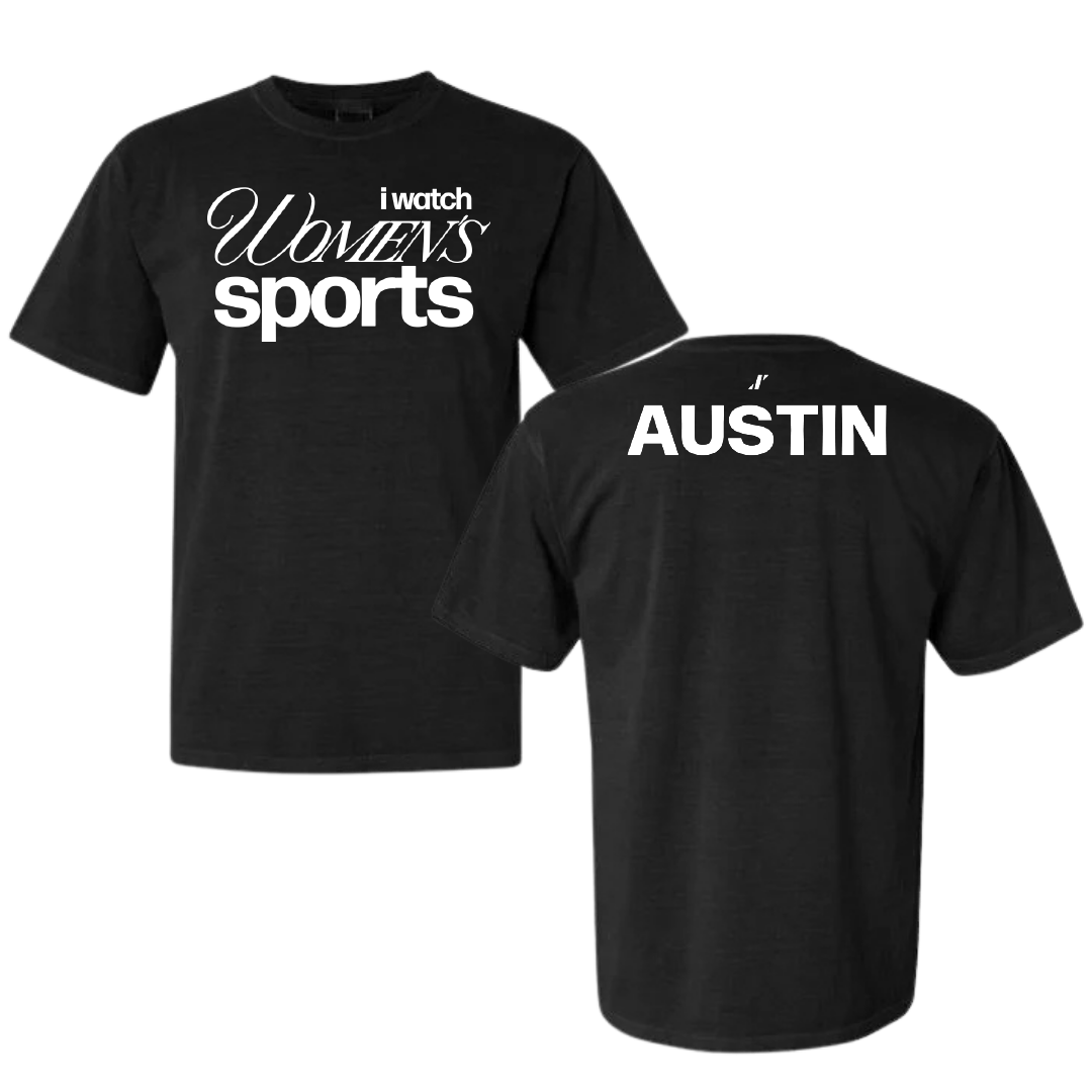 Central Michigan University TF and XC Black WHM Comfort Colors Tee - Sky Austin