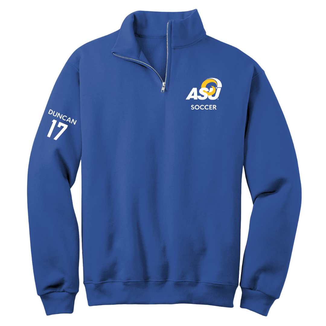 Angelo State University Soccer (W) Blue Quarter-Zip - #17 Hannah Duncan