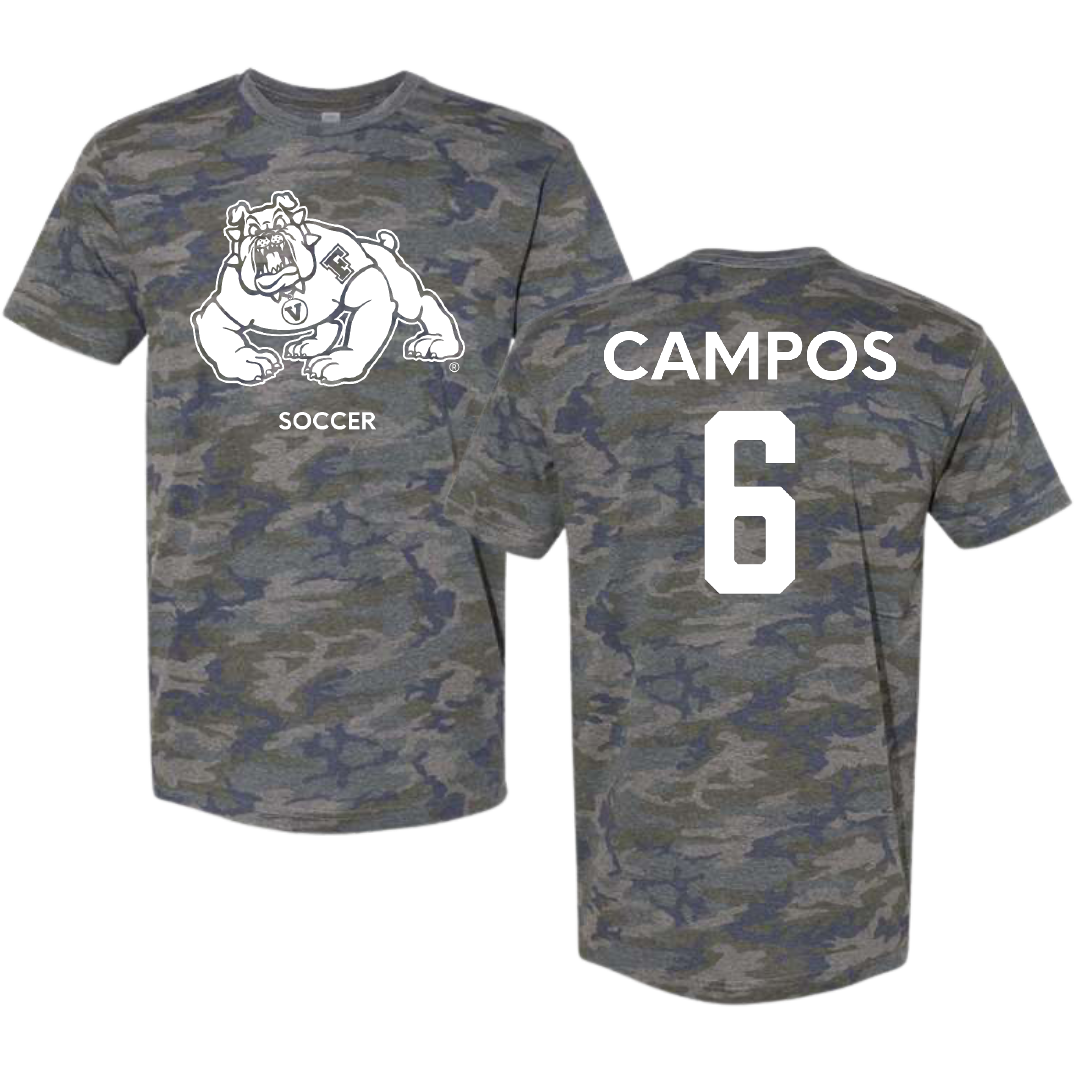 Fresno State University Soccer (W) Vintage Camo Tee - #6 Averee Campos