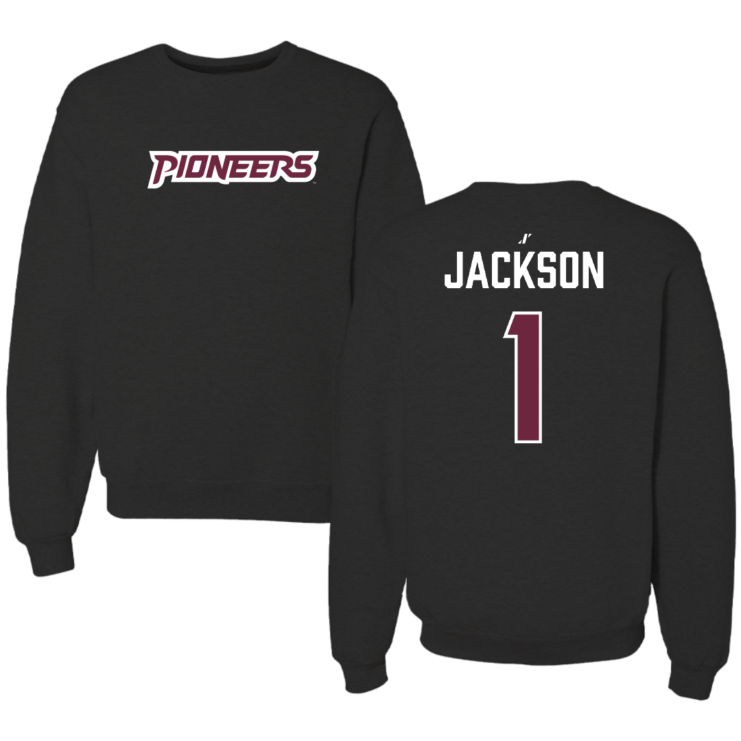 Texas Woman's University Soccer (W) Black Crewneck - #1 Kate Jackson