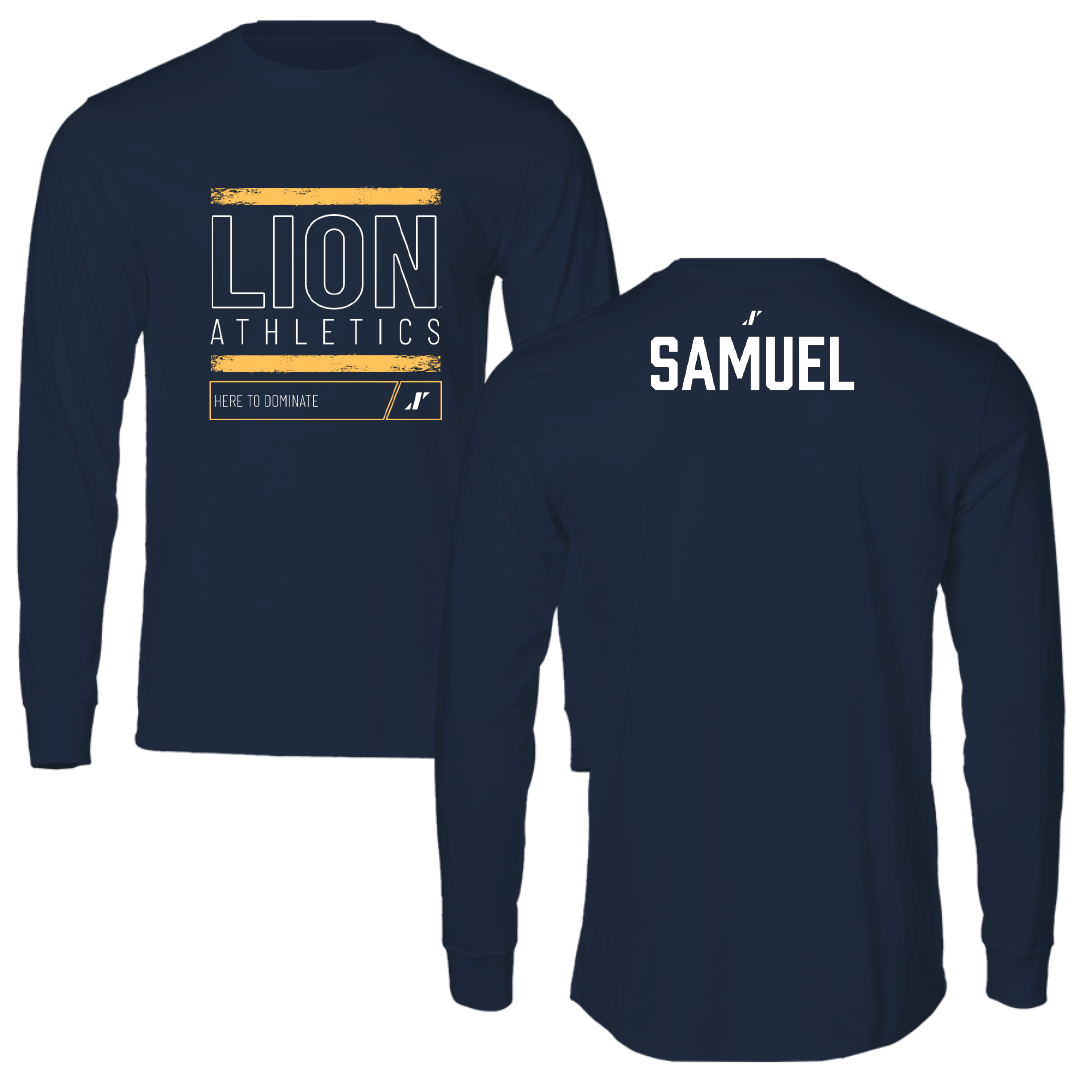 East Texas A&M University TF and XC Navy Dominate Performance Long Sleeve - Blessing Samuel