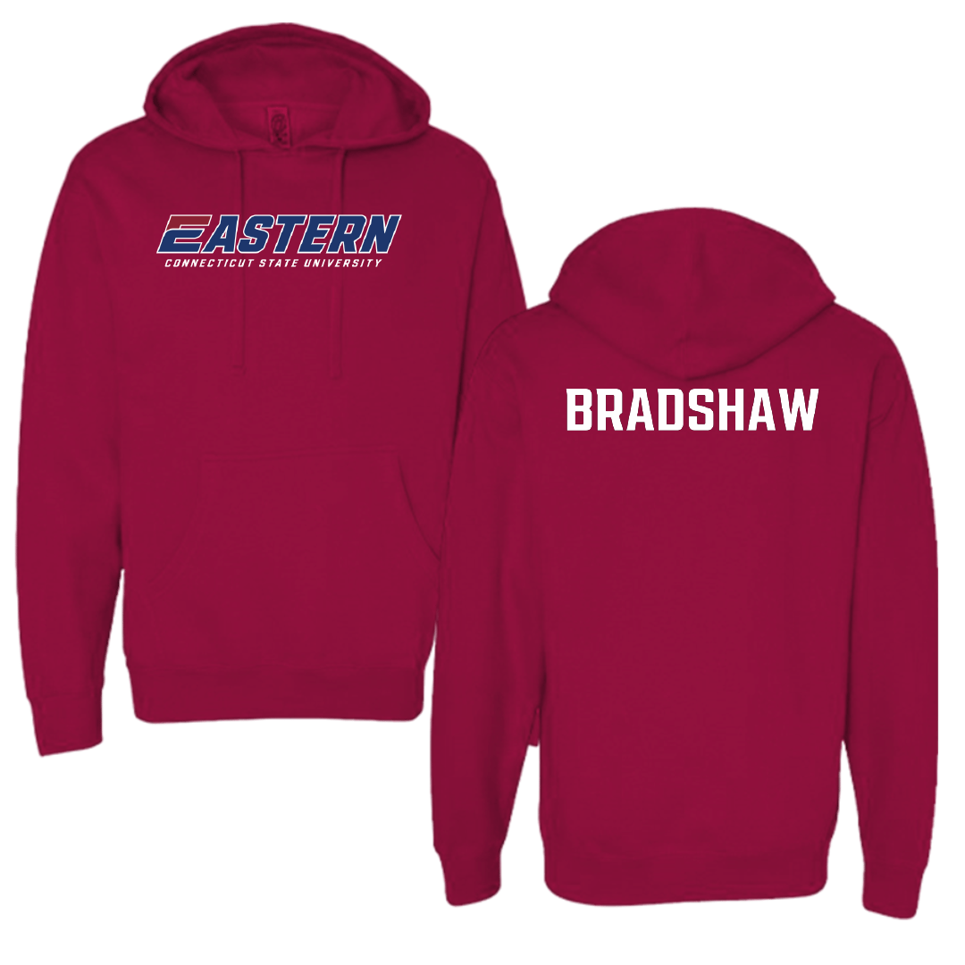 Eastern Connecticut State University Swimming & Diving Cardinal Hoodie - Bruce Bradshaw