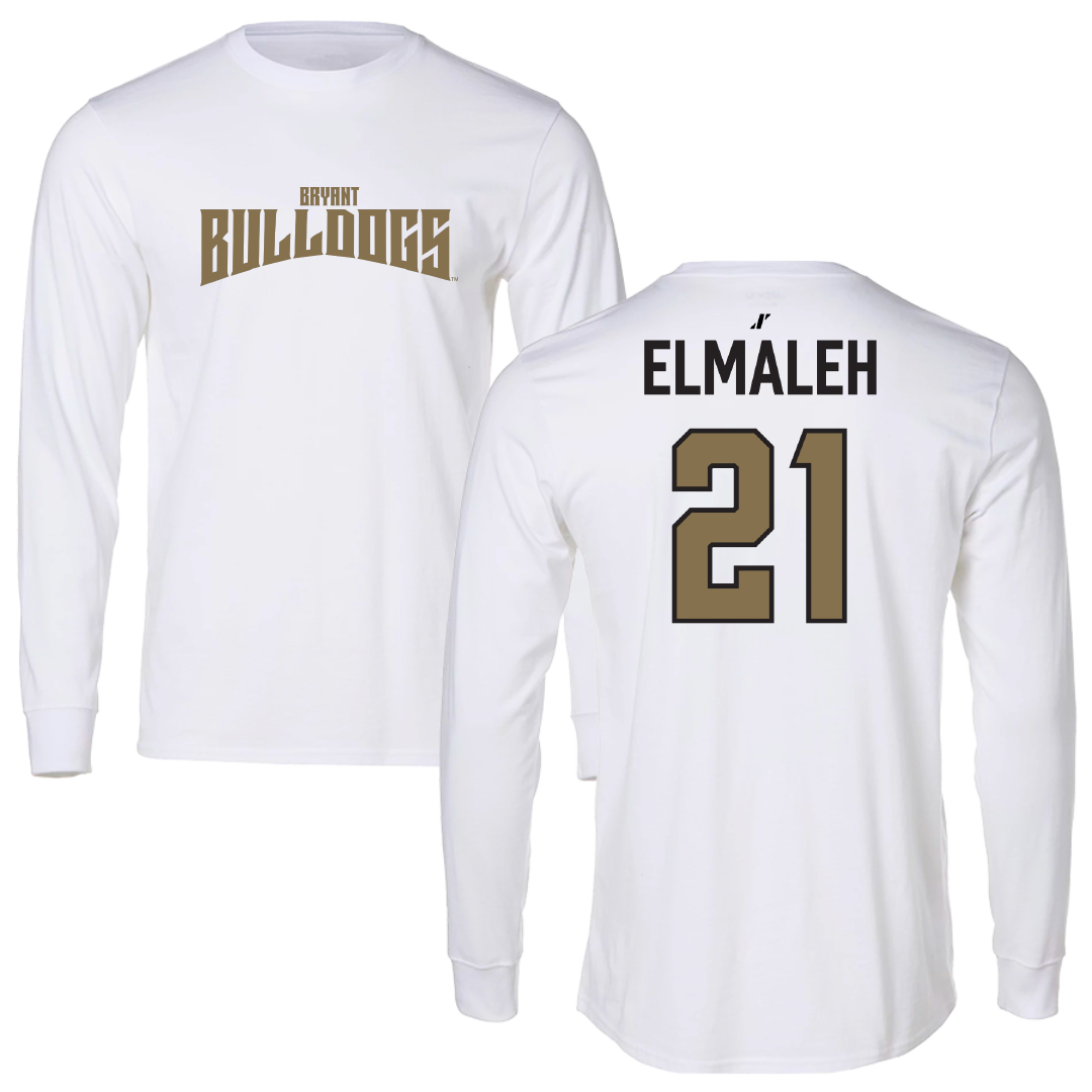 Bryant University Lacrosse (M) White Classic Long Sleeve - #21 Luca Elmaleh