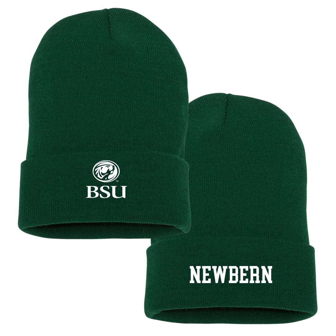 Bemidji State University Basketball (M) University Green Beanie - #1 Peyton Newbern