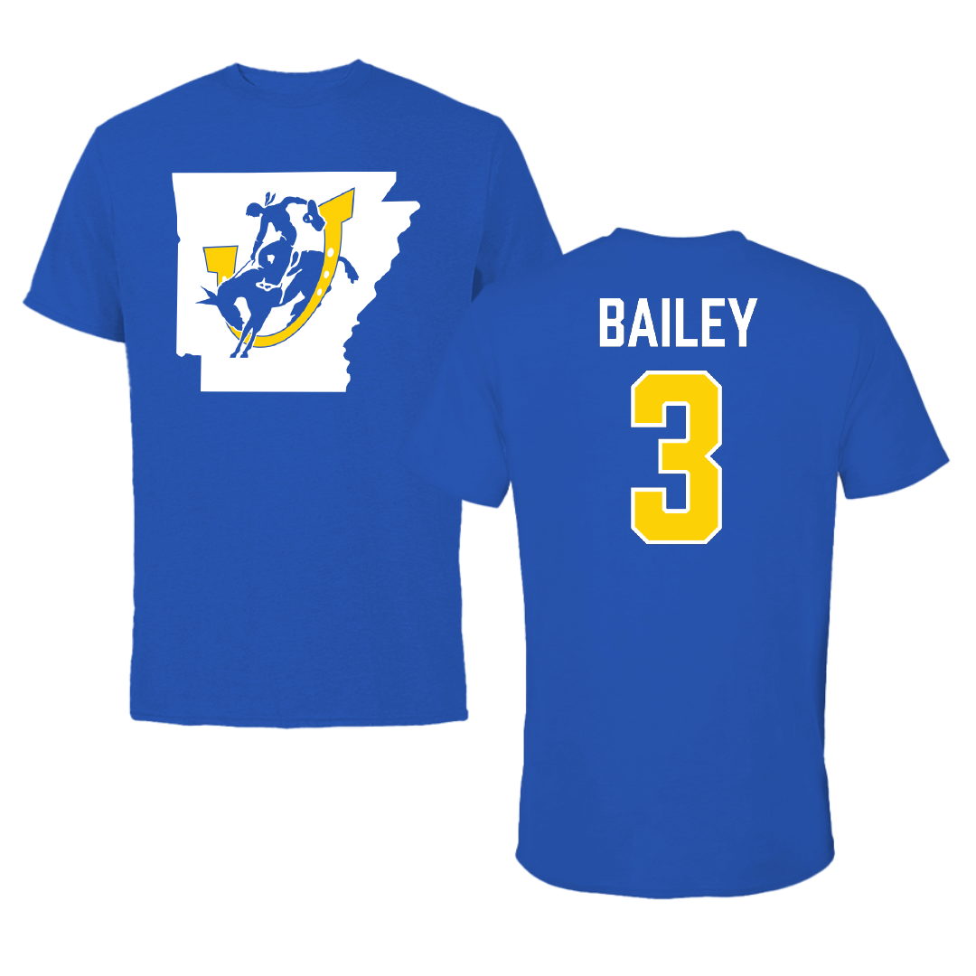 Southern Arkansas University Softball Blue State Tee - #3 Emalea Bailey