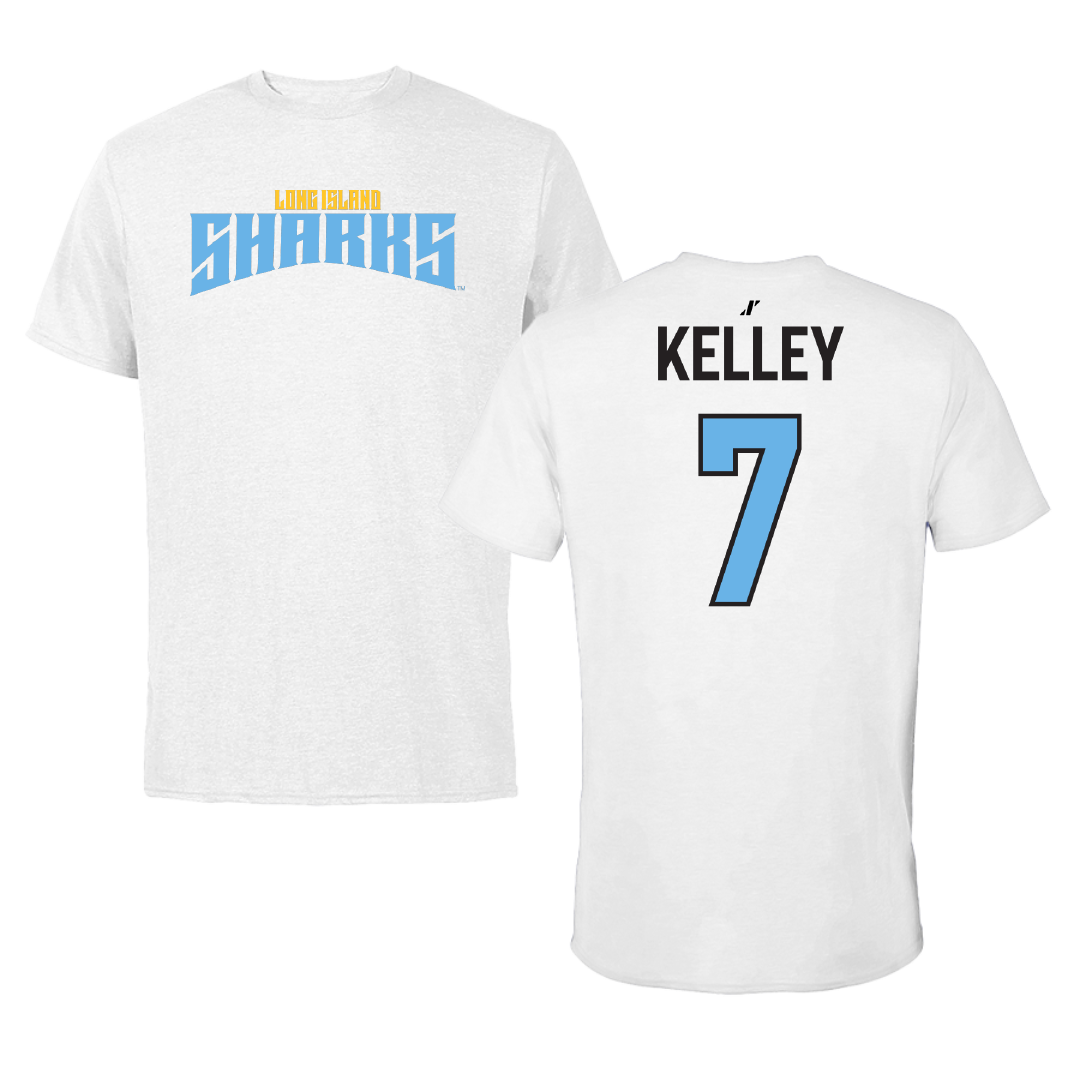 Long Island University Football White Classic Performance Tee - #7 Jaron Kelley
