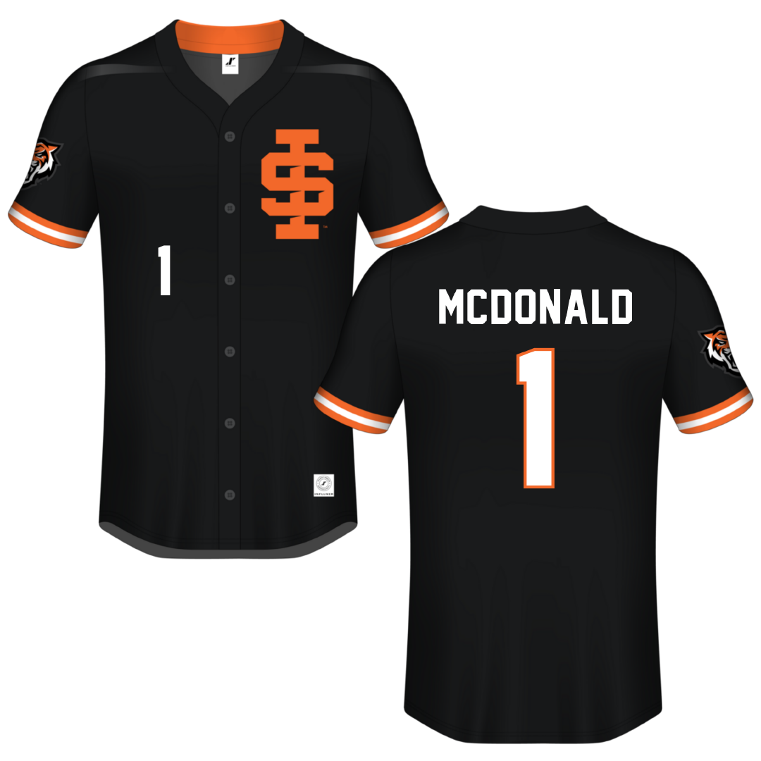 Idaho State University Black Button-Down Jersey - #1 Camryn McDonald